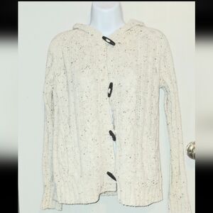 Relativity Cozy Cream Hooded Sweater Size Womens Small